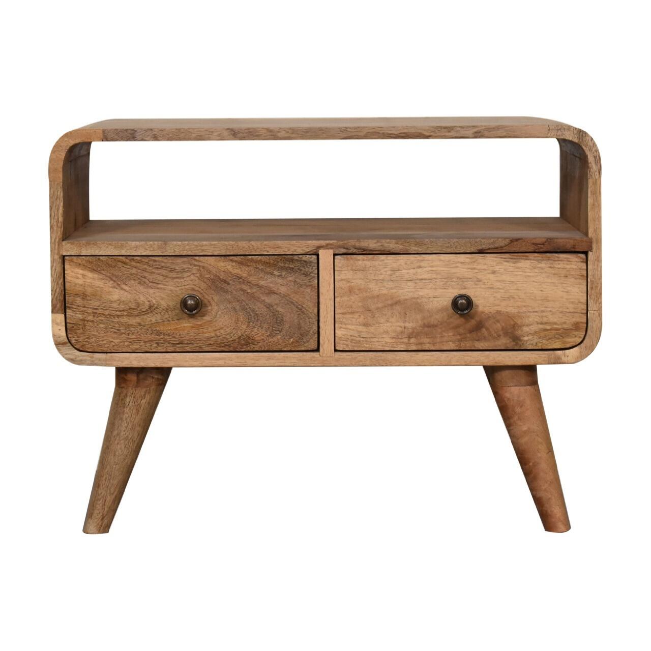 compact wooden TV stand