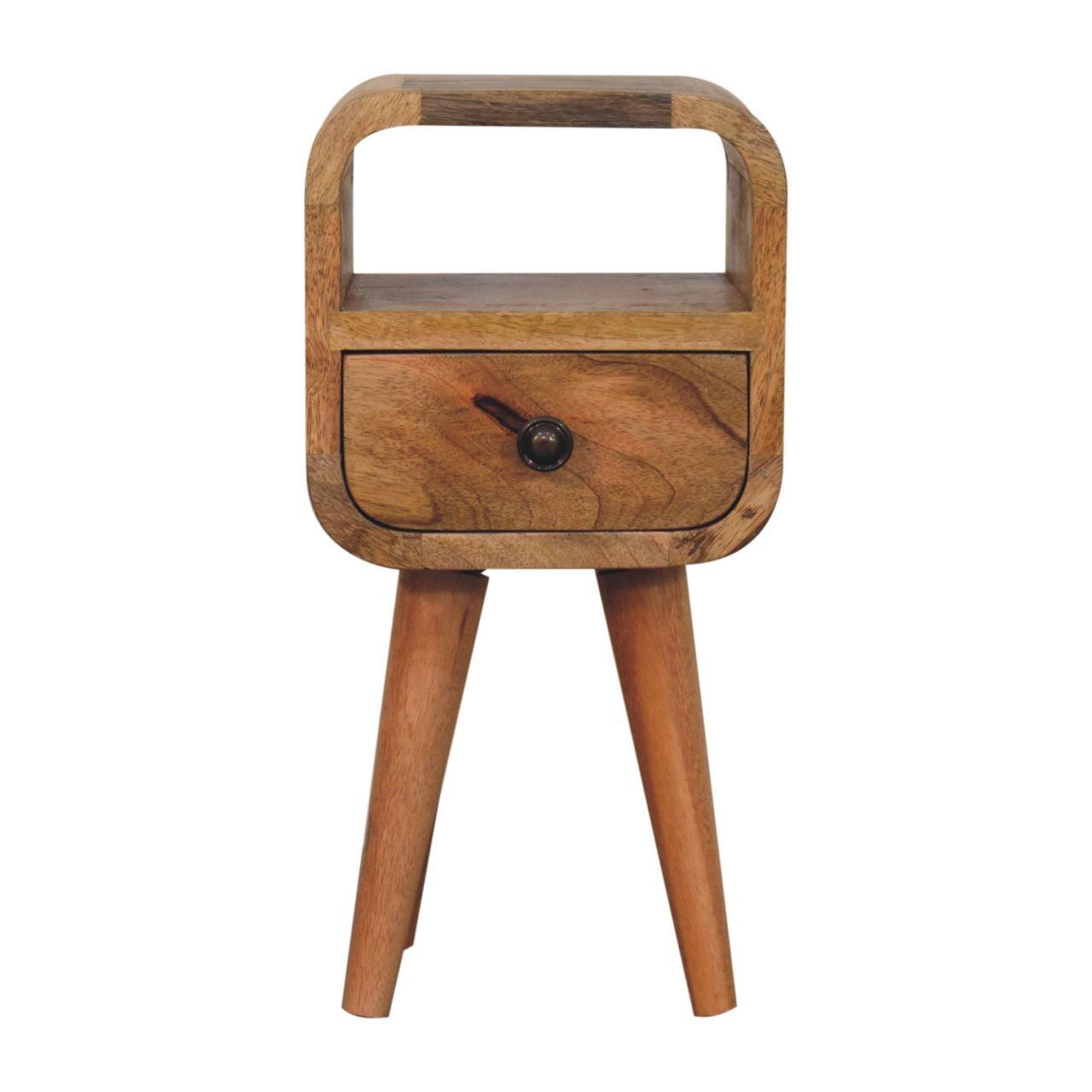 bedside table with shelf
