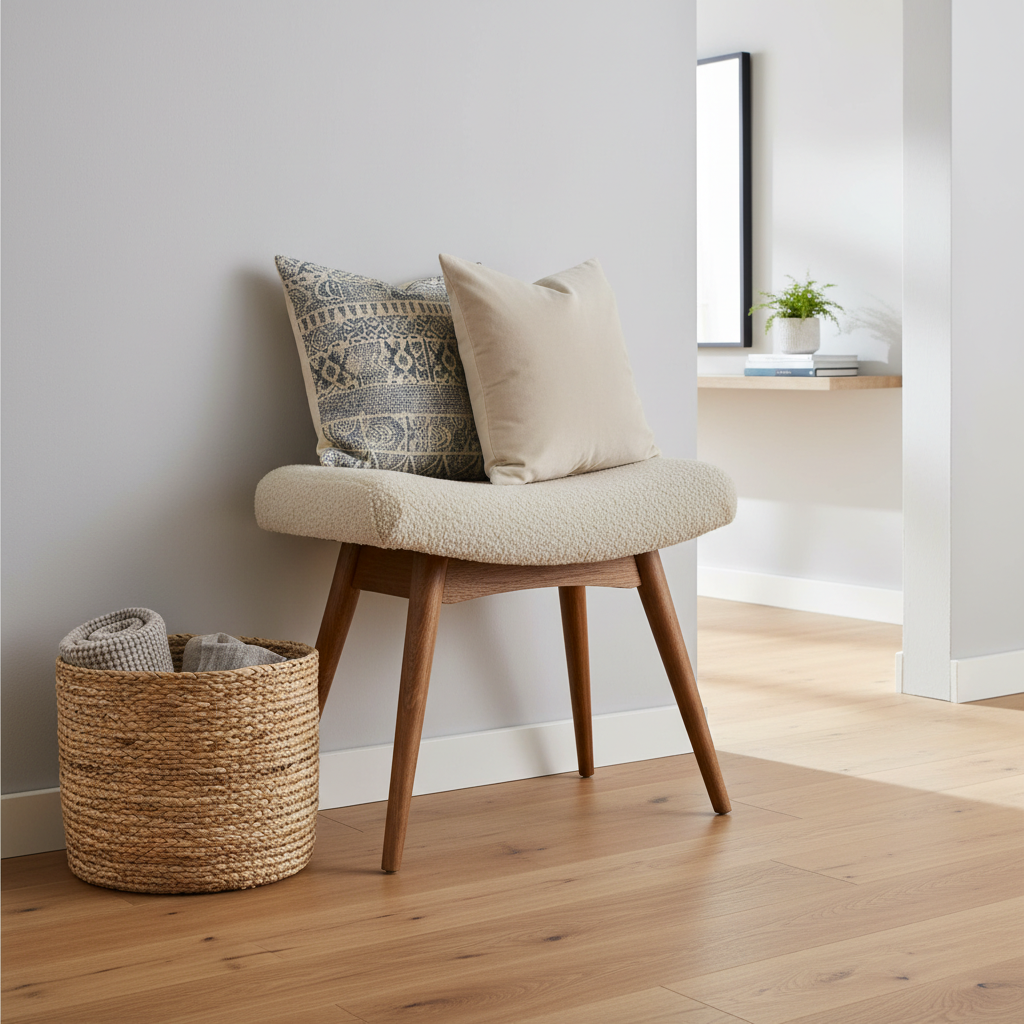 Nordic curved stool