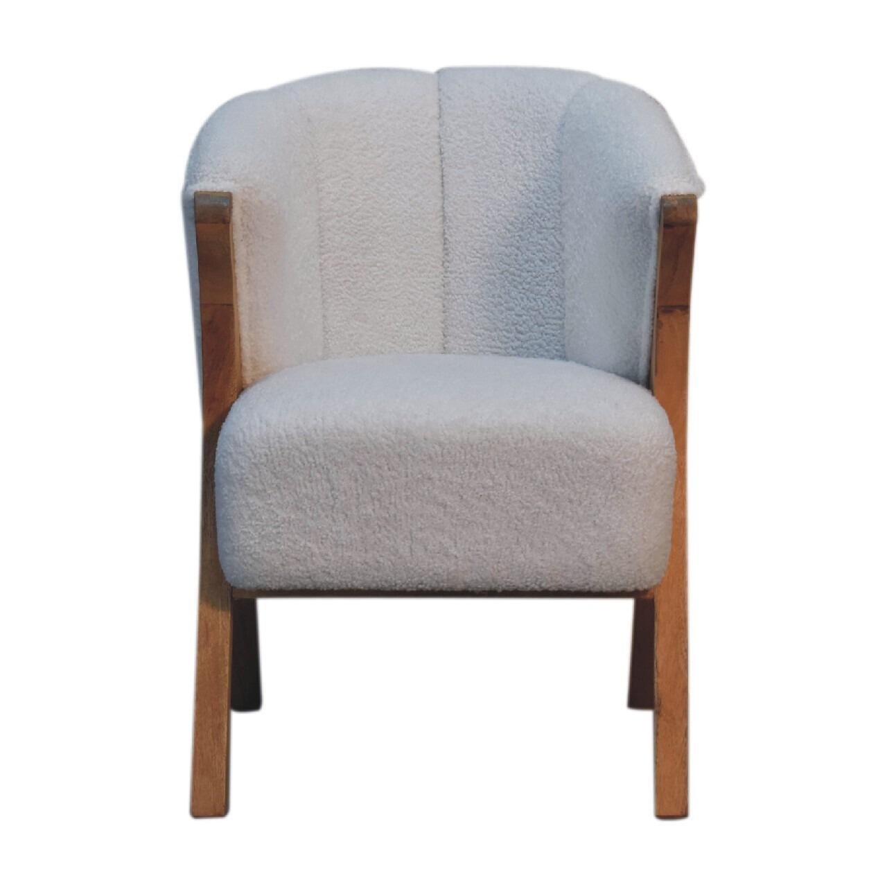 boucle scandinavian chair