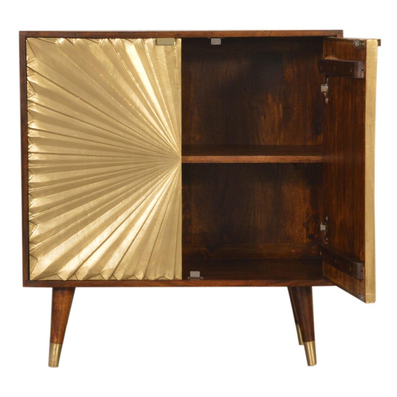modern brass cabinet