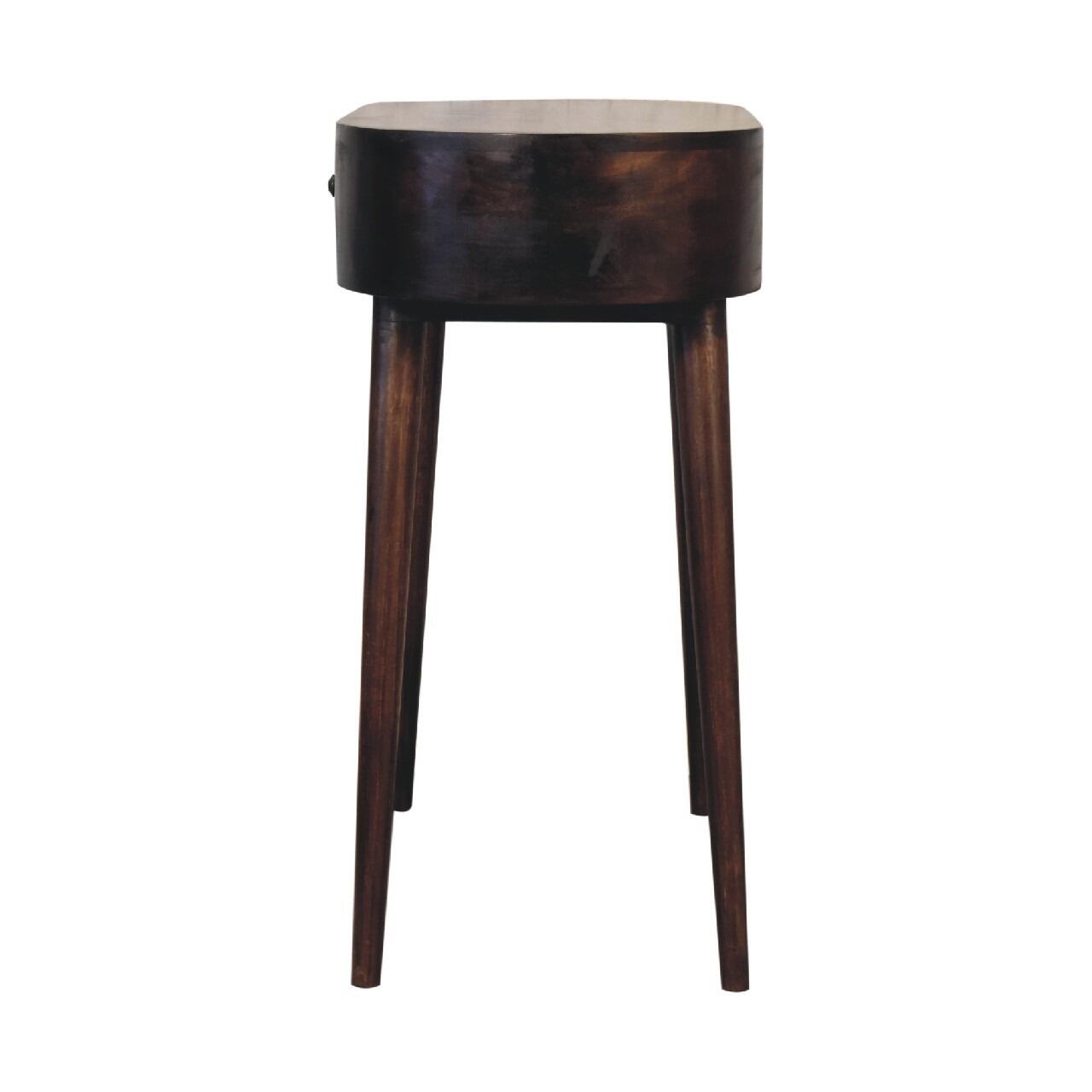 dark Scandinavian hallway table