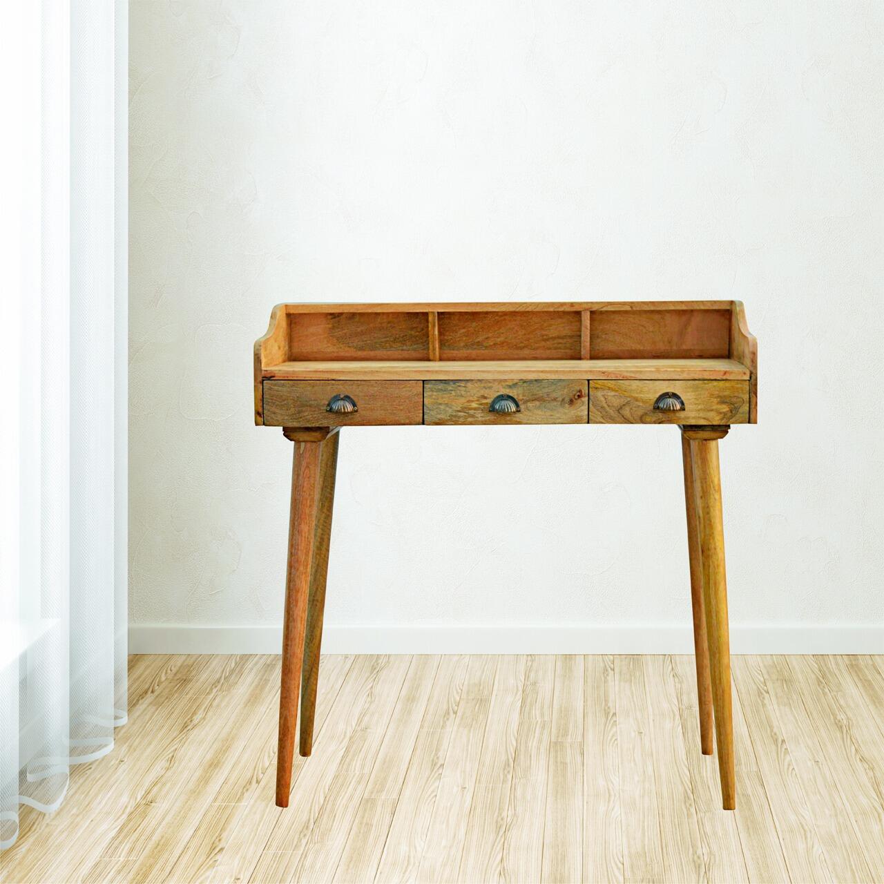 solid mango wood writing desk