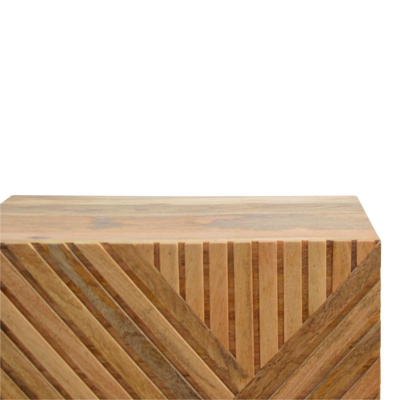 solid oak bedside table