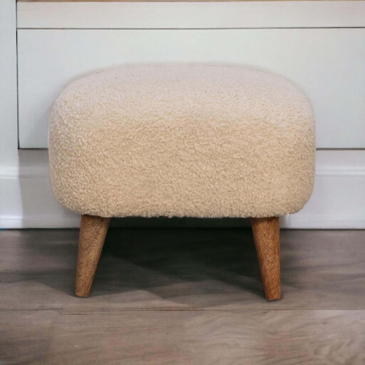 textured footstool