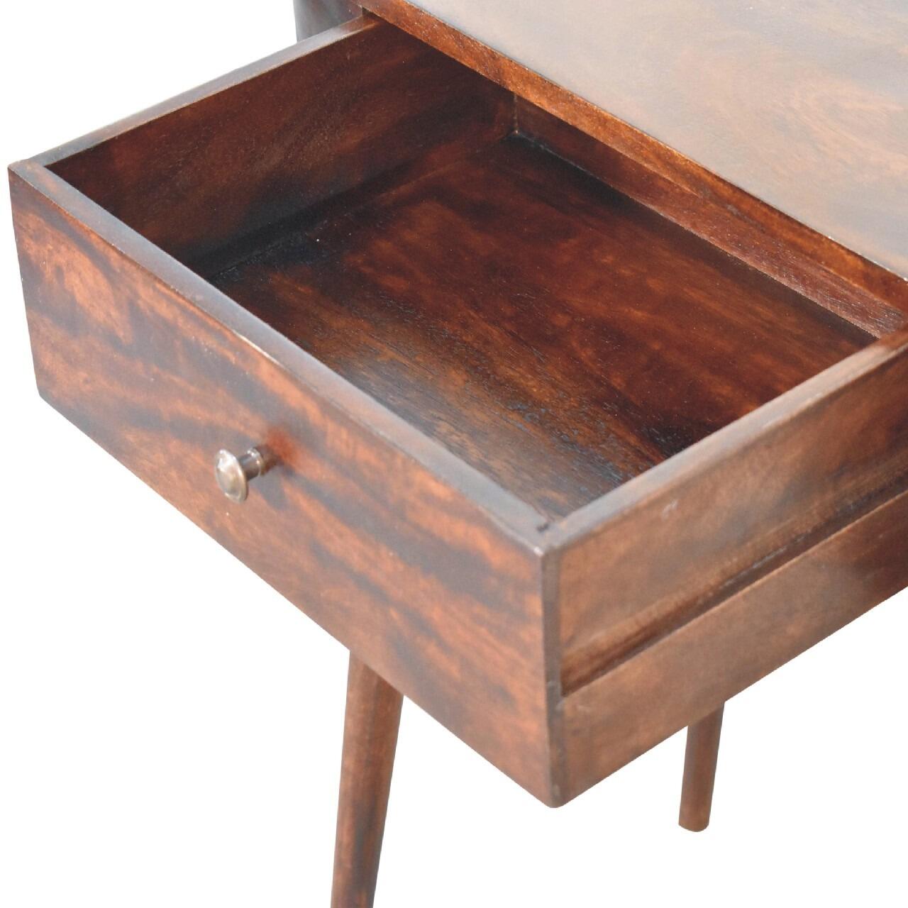 compact wooden console table with drawer