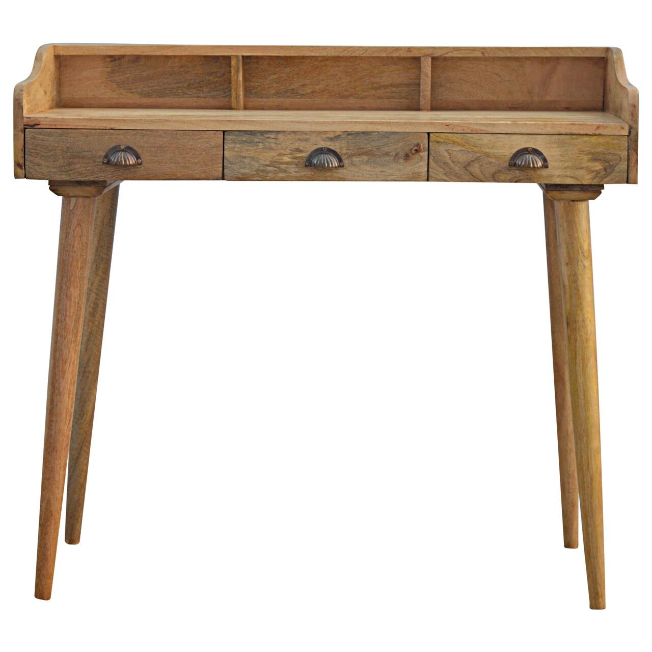 oak finish writing desk