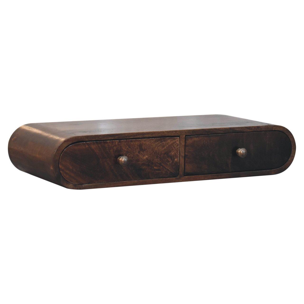floating curved console unit