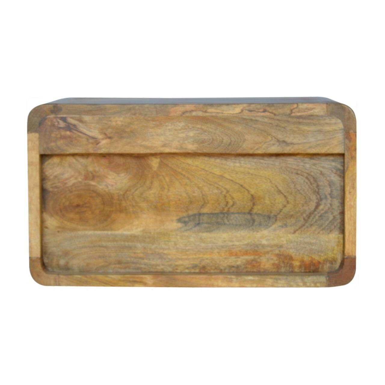 wooden bedside unit