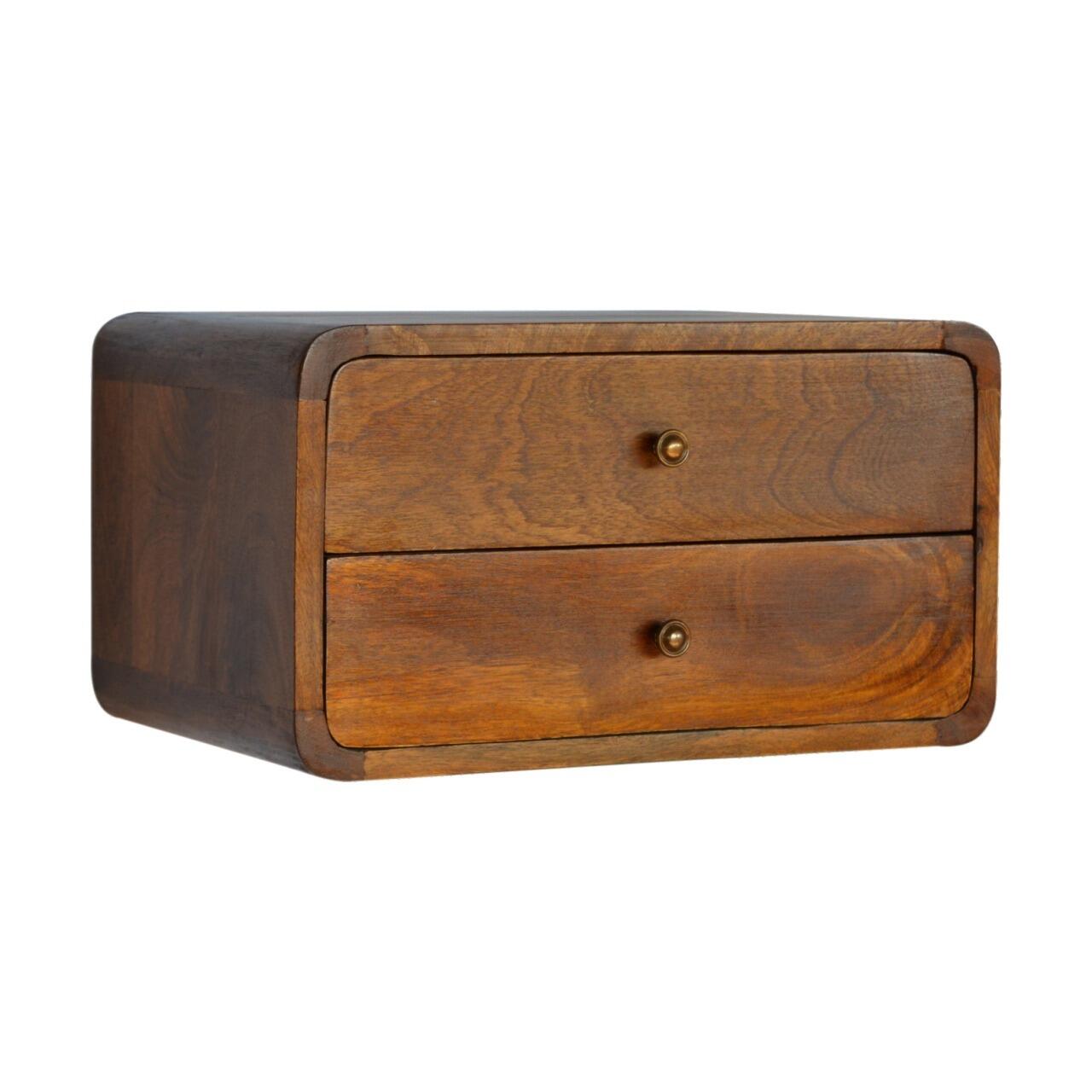 floating bedside table with drawers