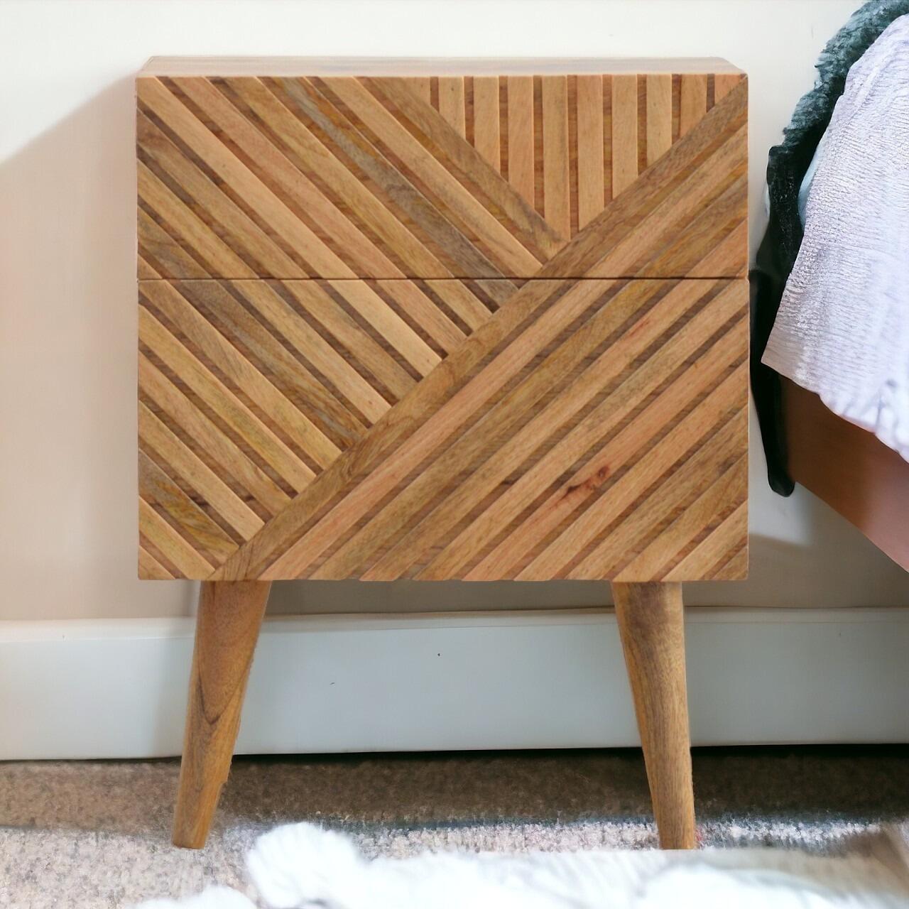 2 drawer bedside table