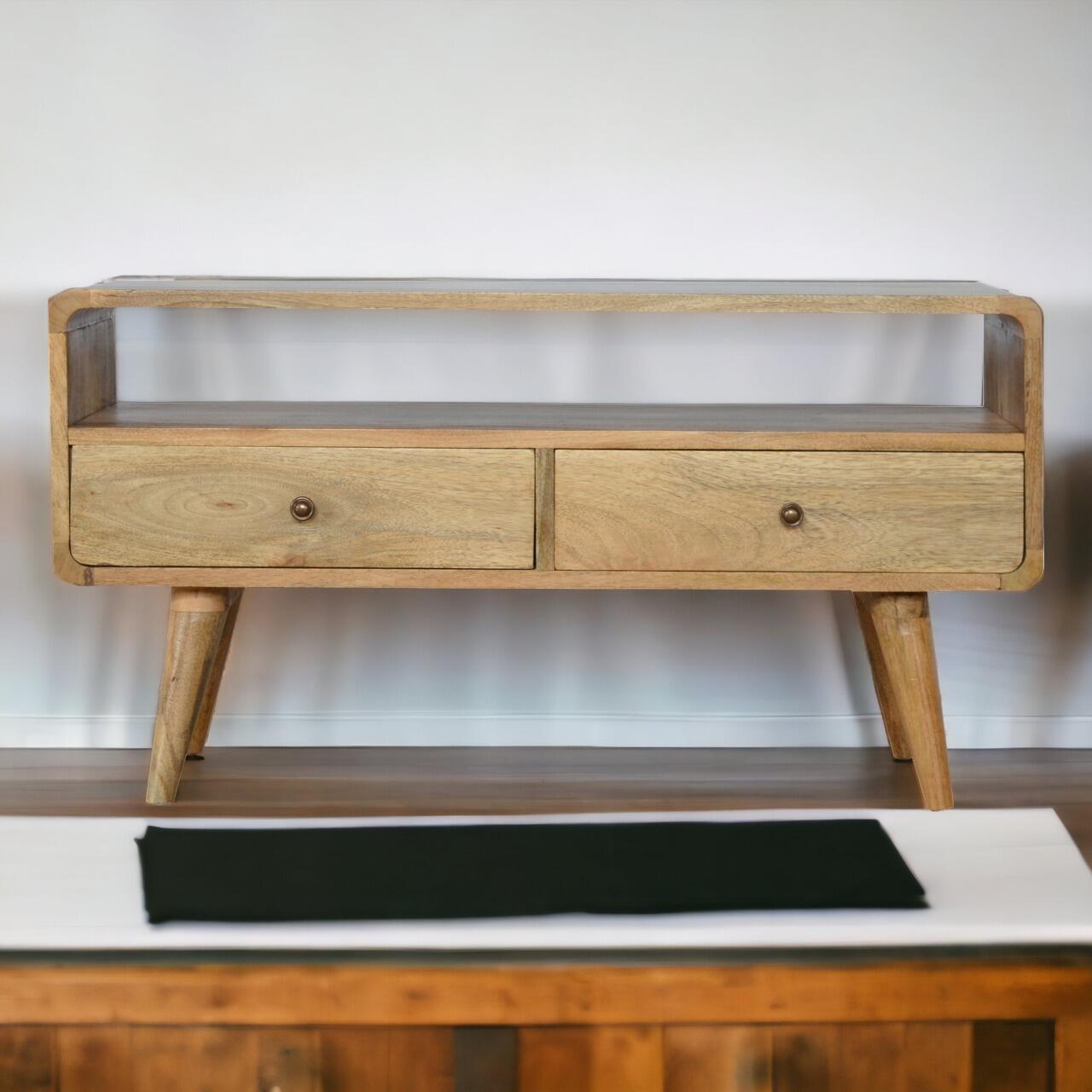handmade wooden TV stand