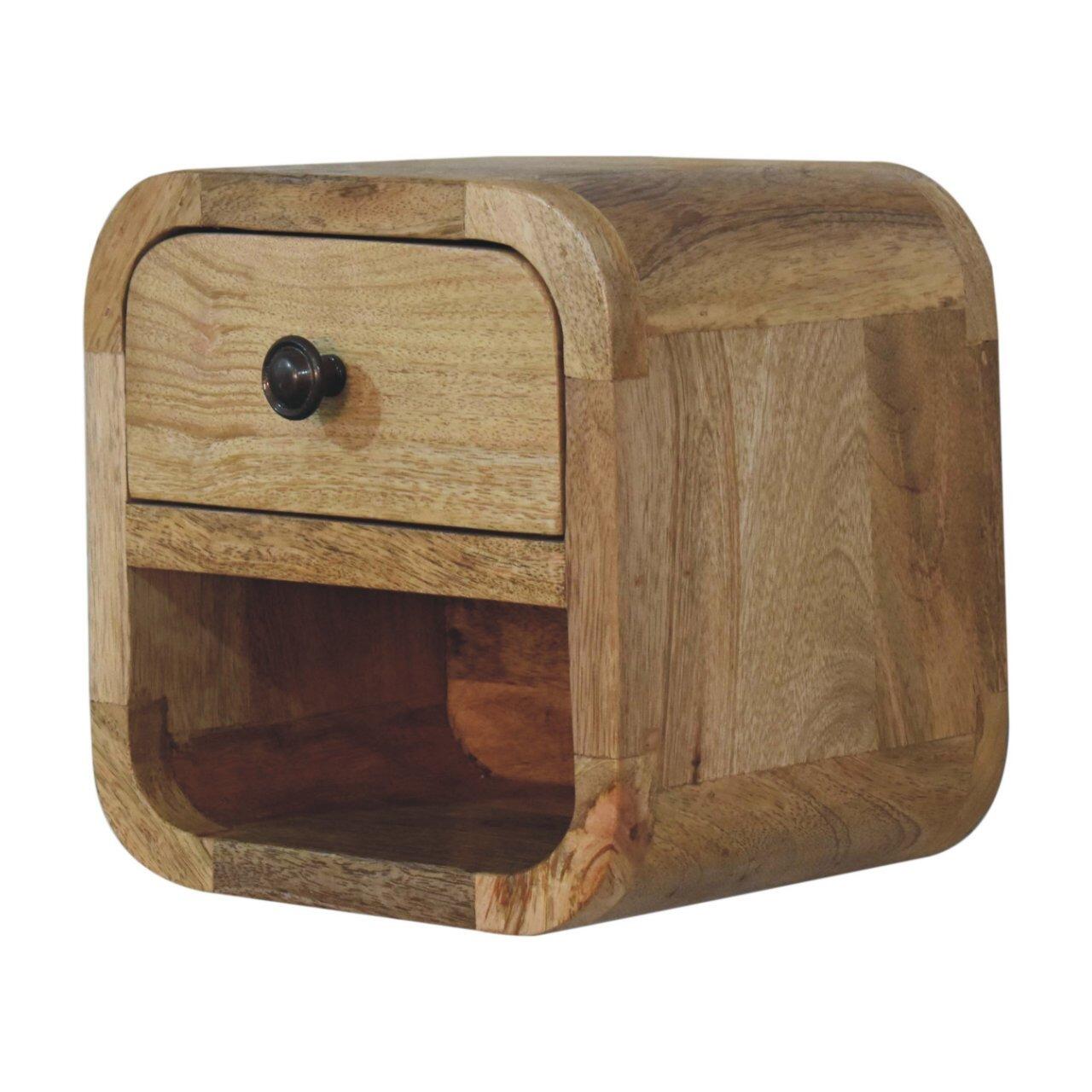 Curved Compact wall hung Side Table
