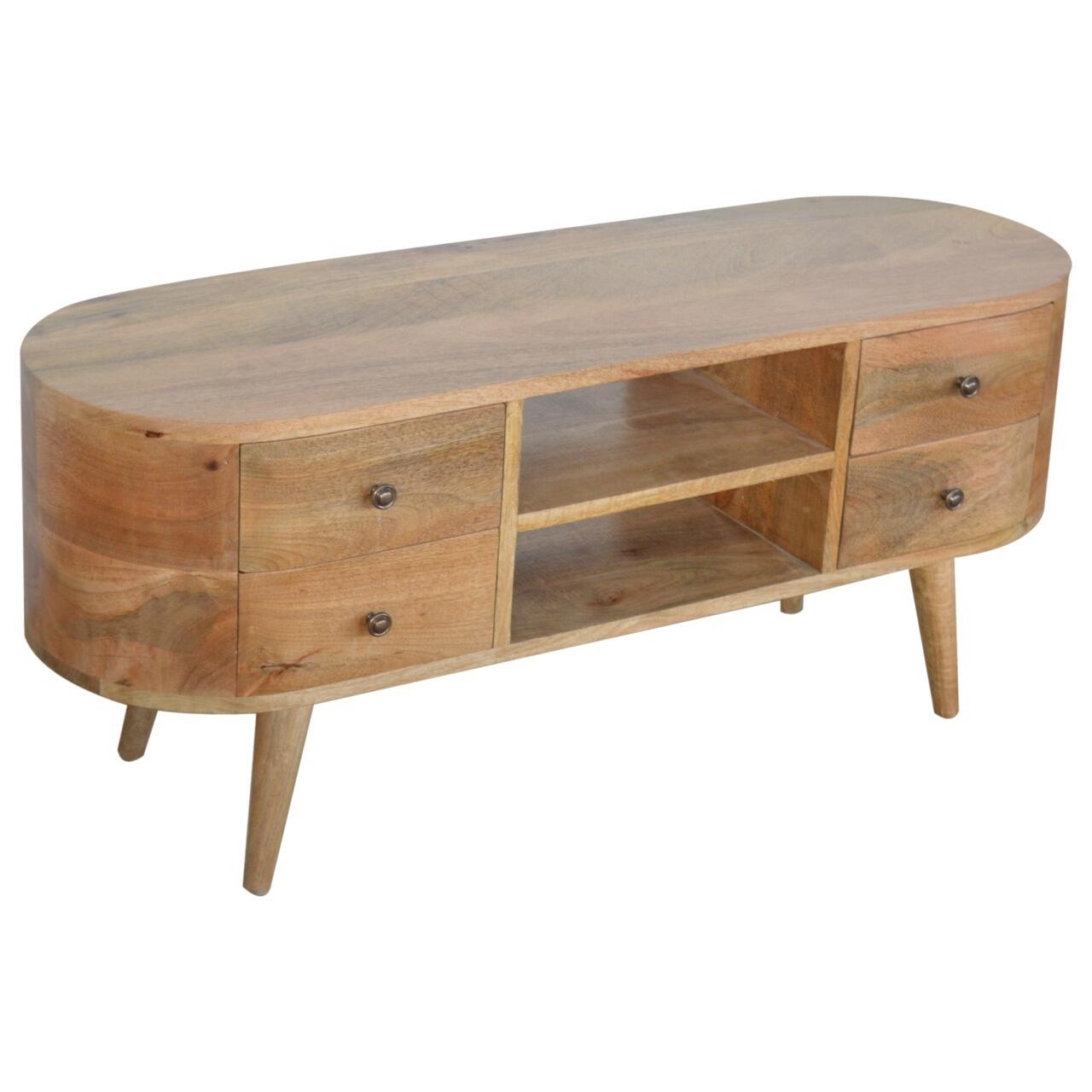 solid wood tv stand on legs