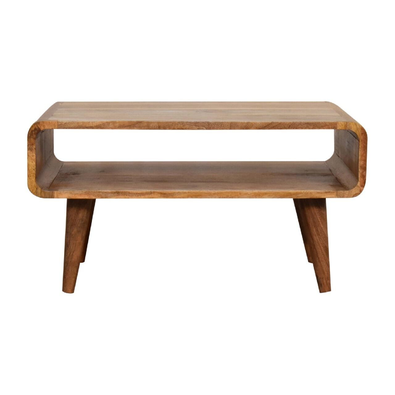 solid mango wood media unit