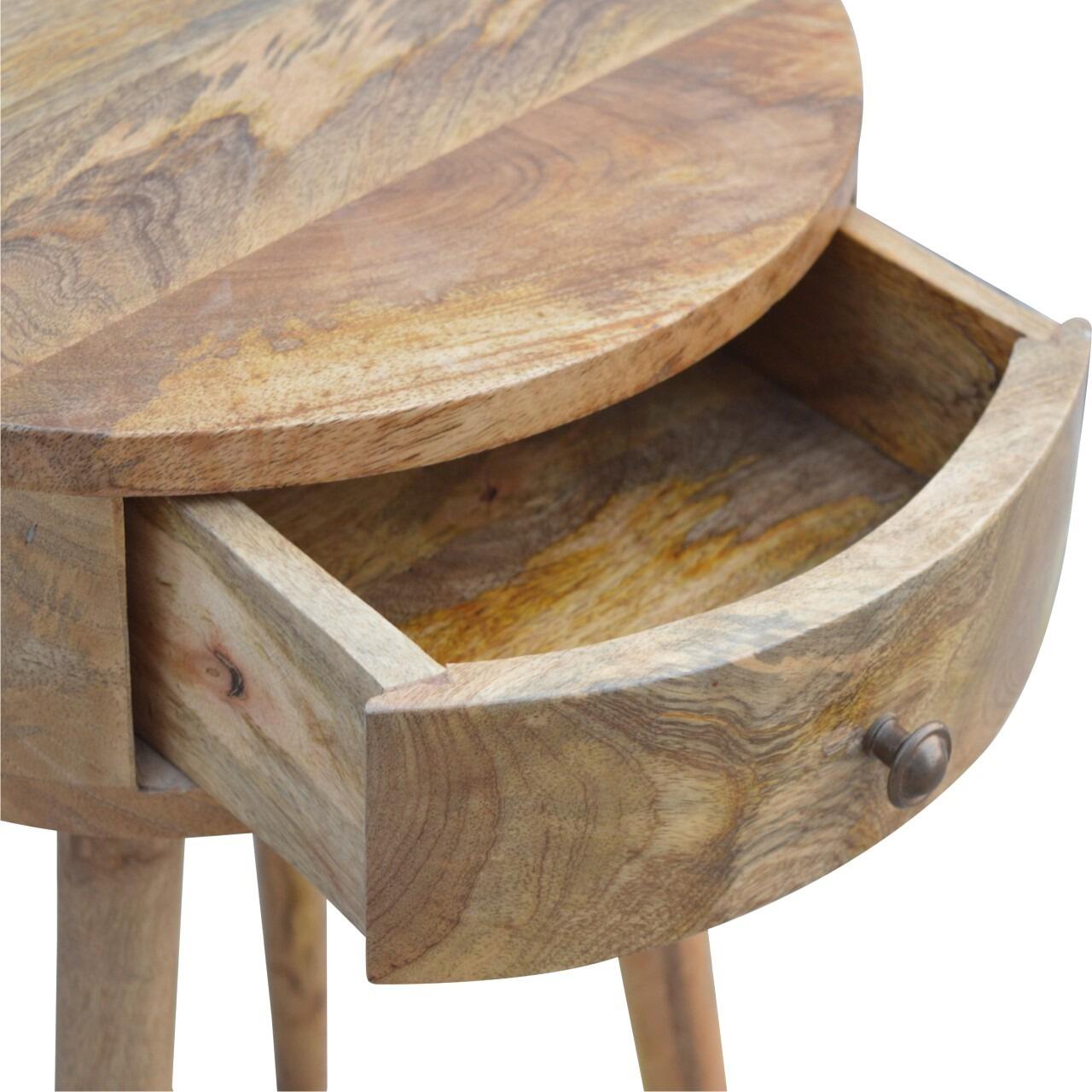 solid mango wood bedside table