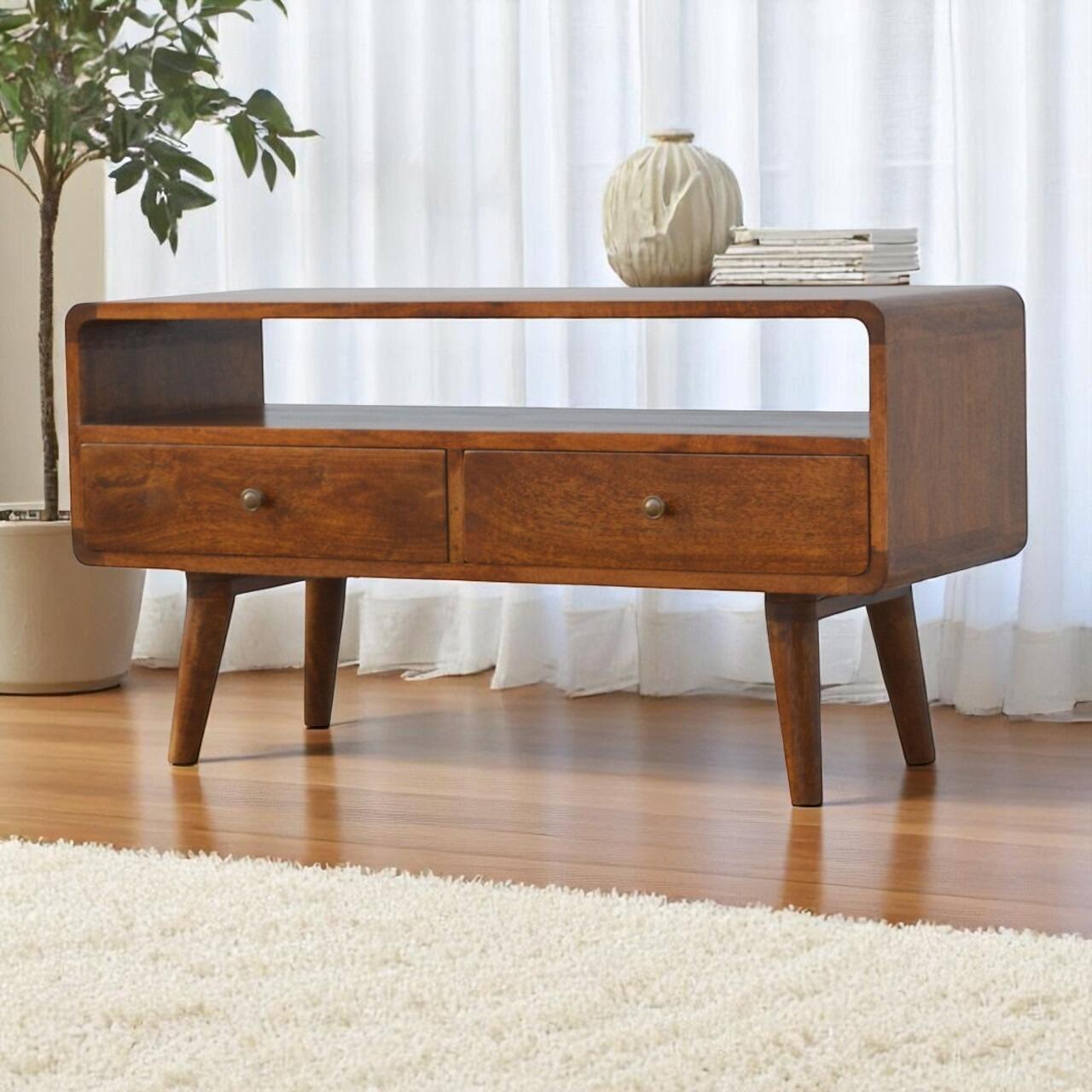 solid wood rustic modern TV stand