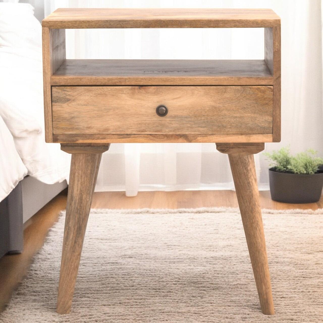 modern solid wood bedside