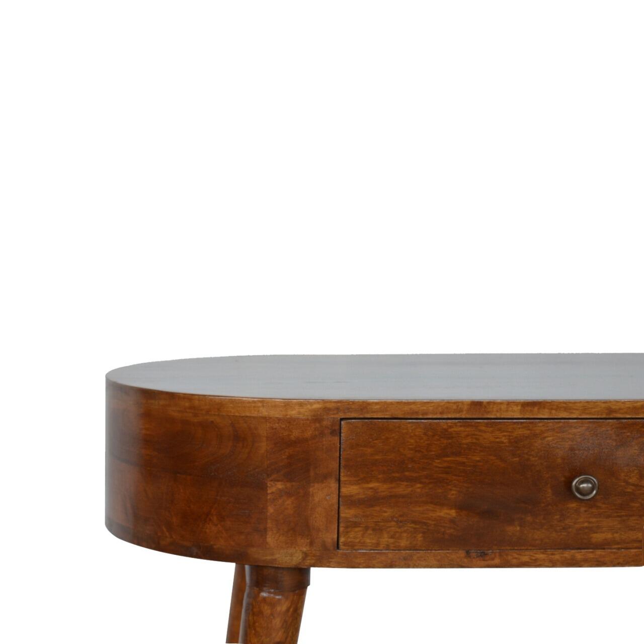 solid wood chestnut console table