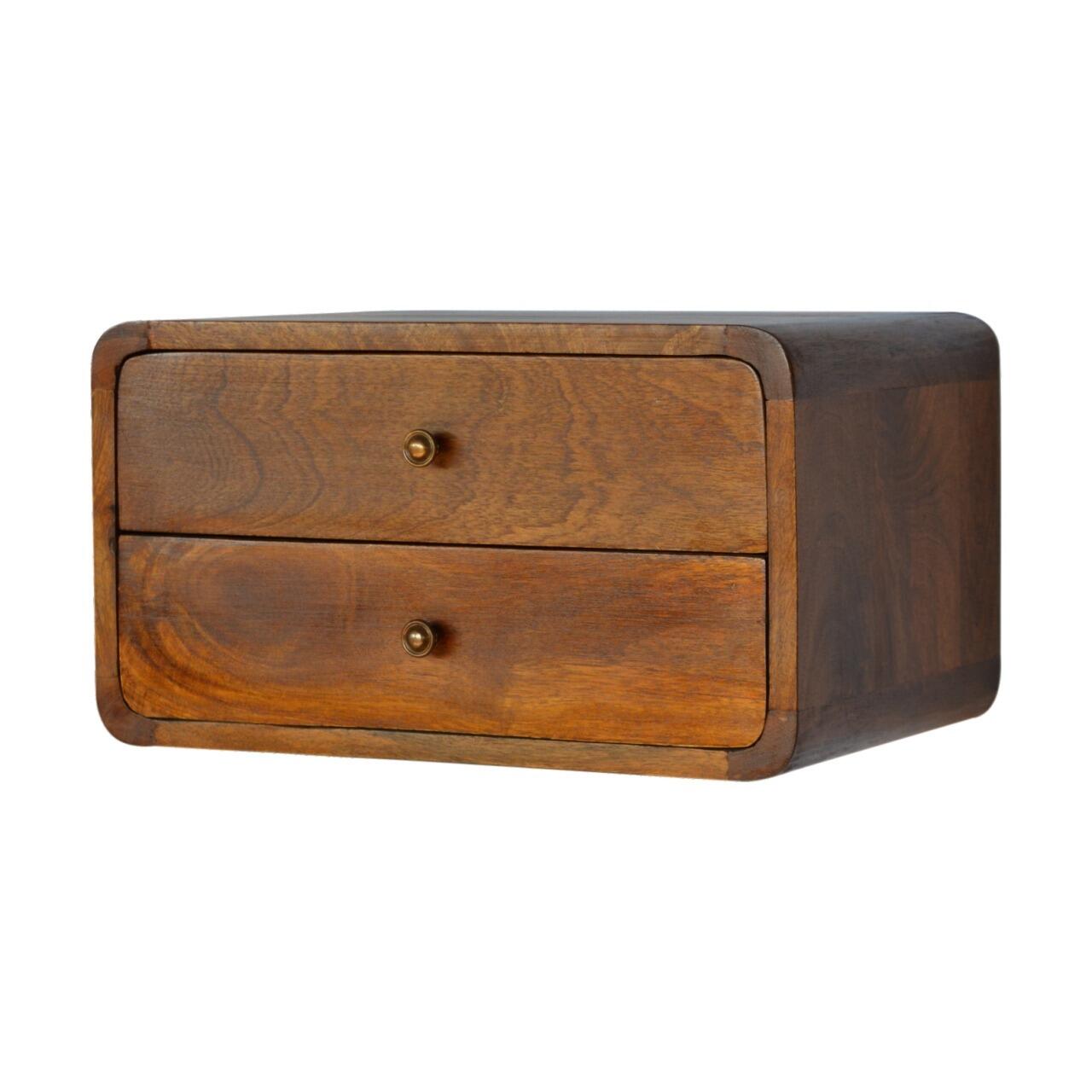 solid wood floating bedside drawers