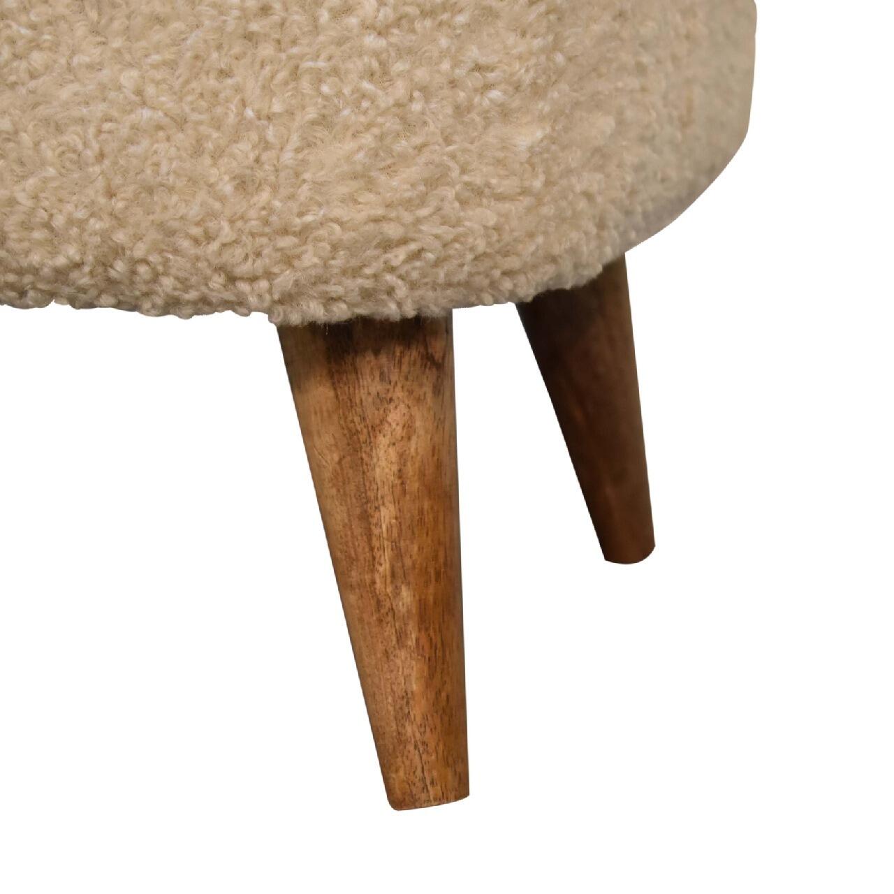 cream ottoman for dressing table
