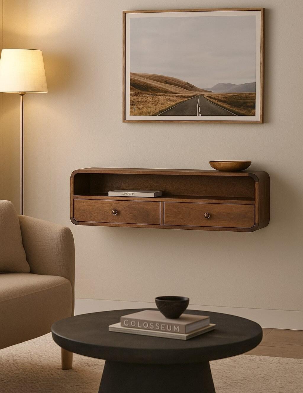 wall mounted shelf unit