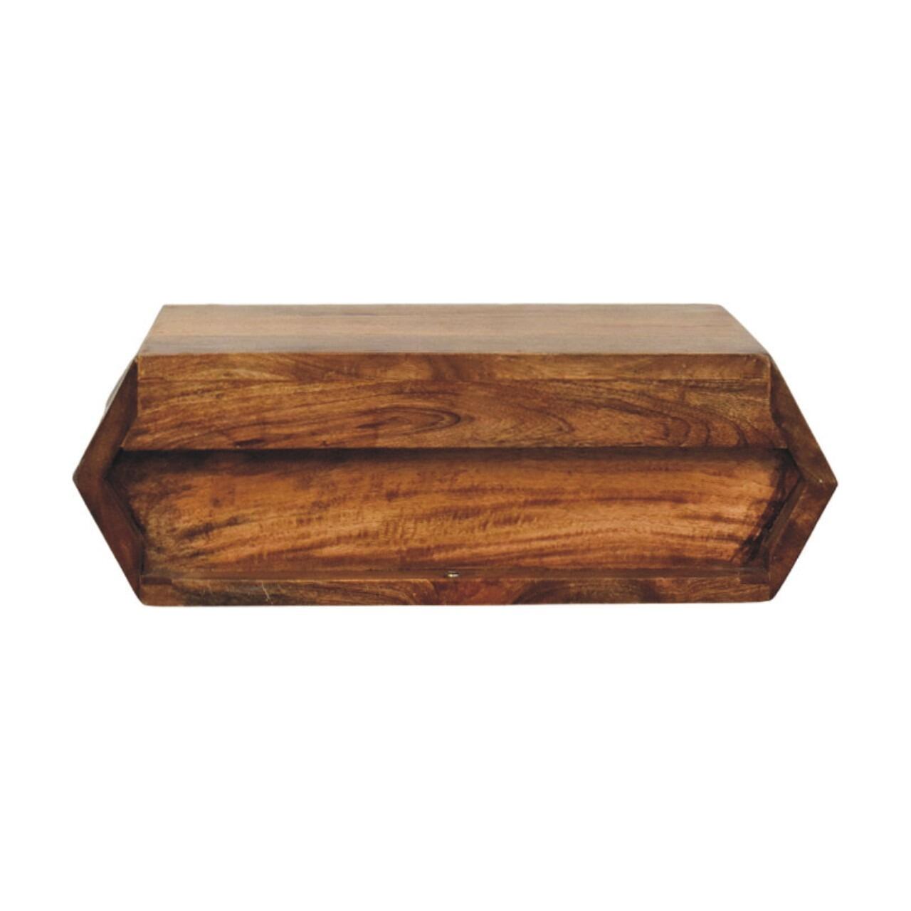 floating solid wood bedside unit