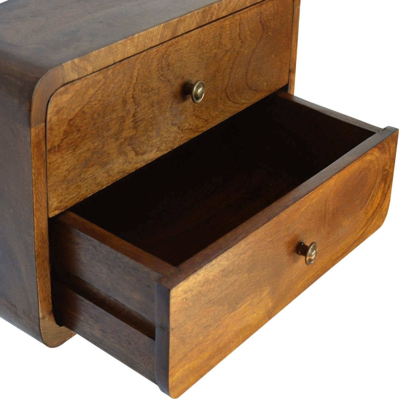 solid mango wood bedside table