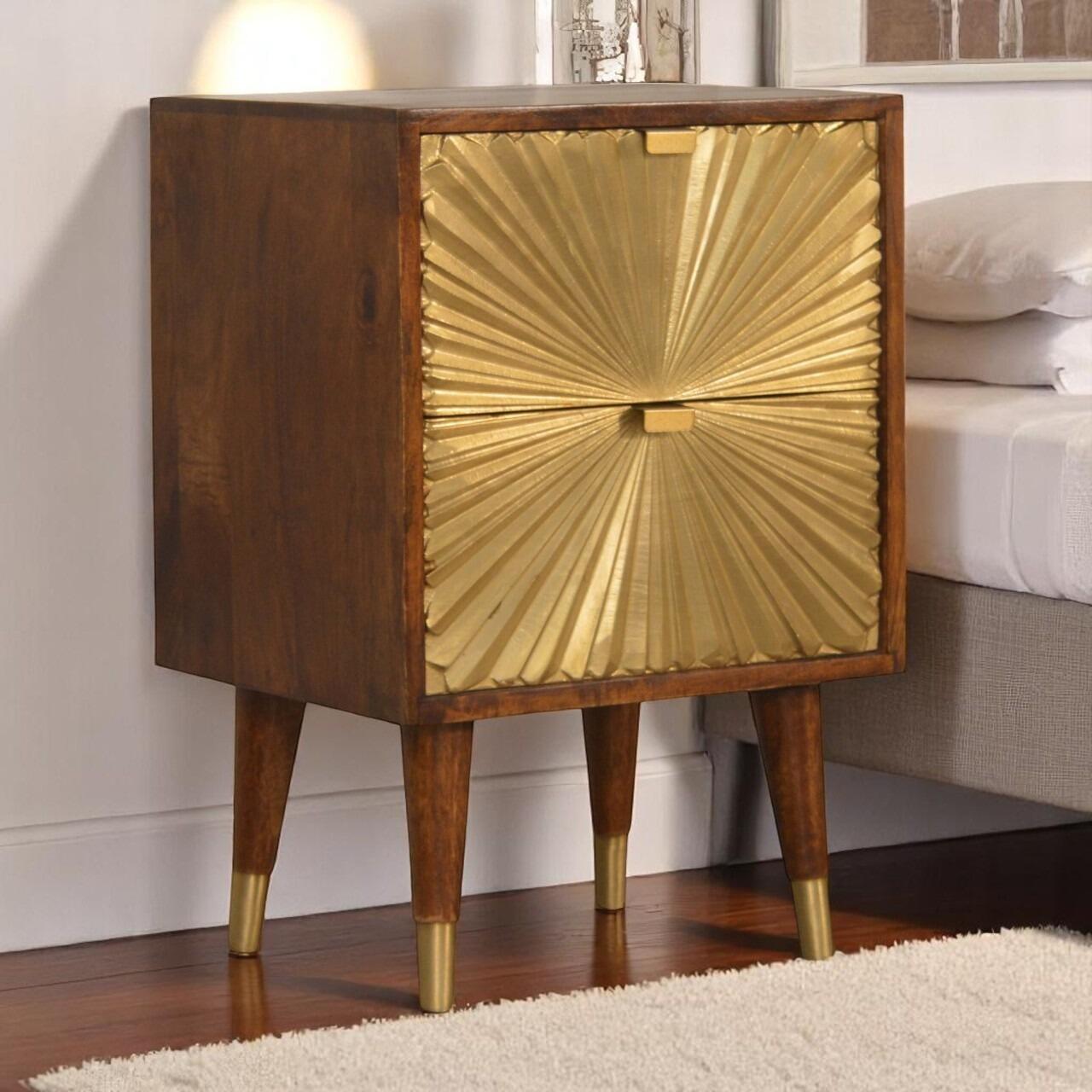 chestnut bedside table