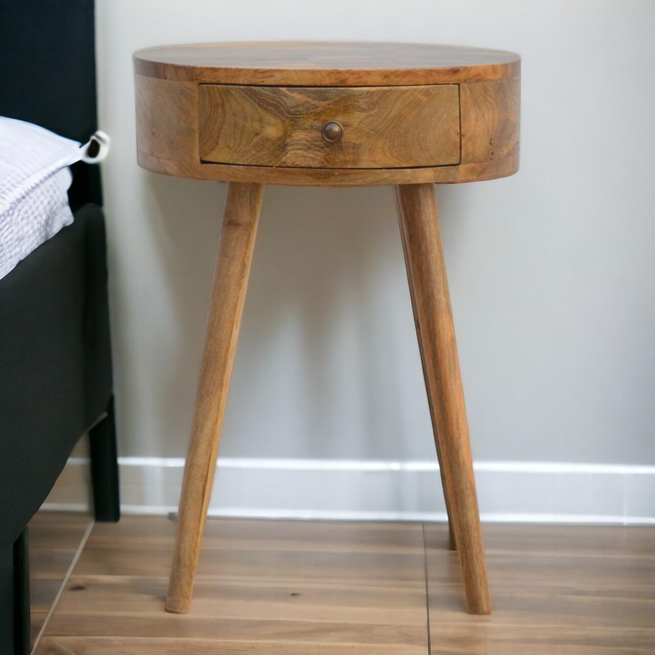 oak bedside table