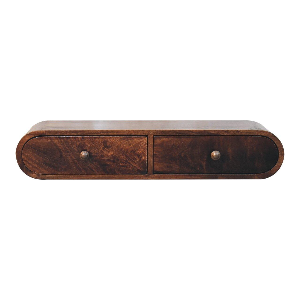 dark wood drawer unit