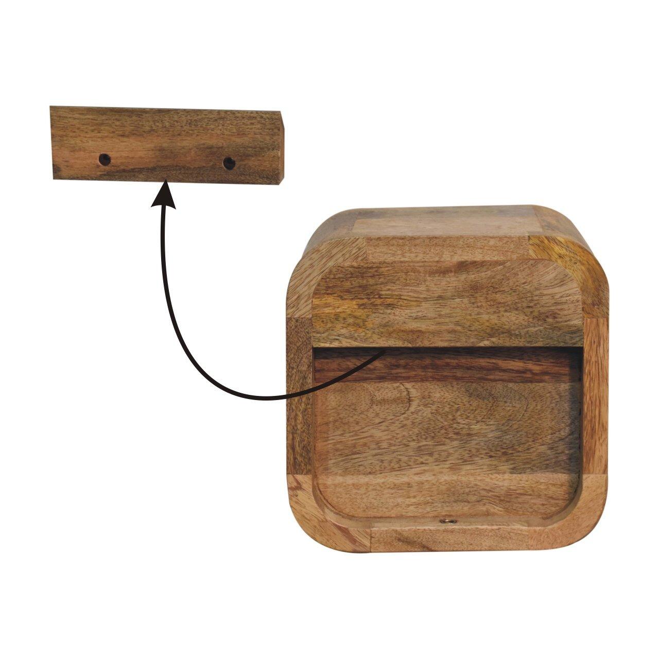 real wood bedside table
