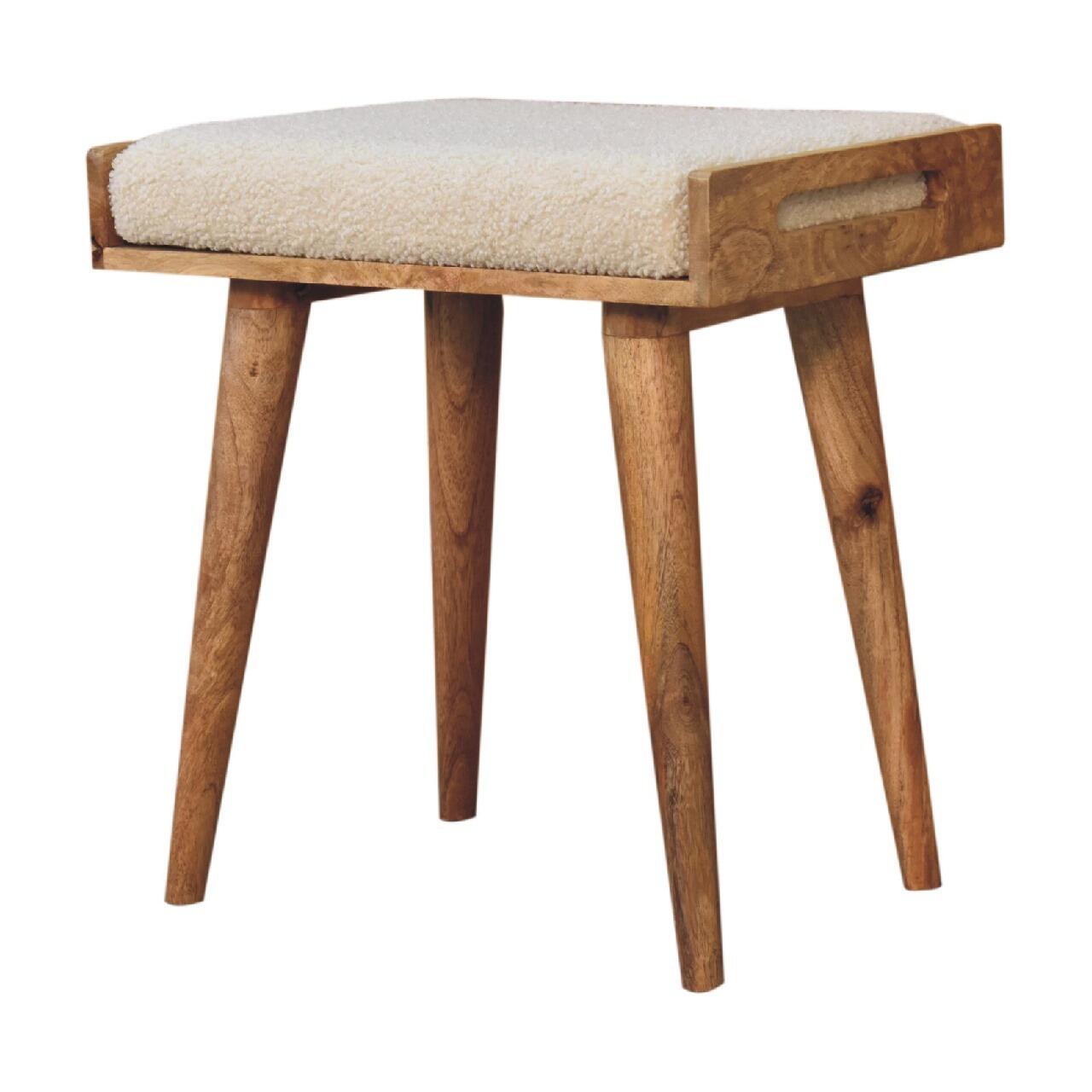 cream accent stool
