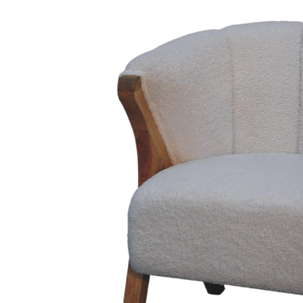 boucle dressing table chair