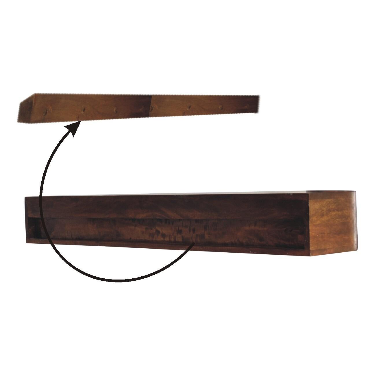 chestnut floating shelf