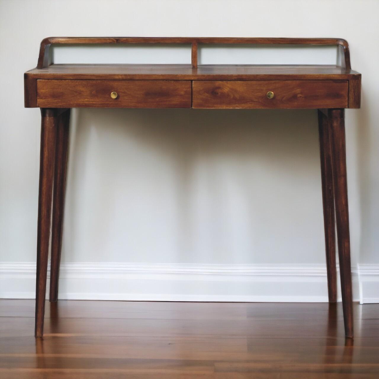 Albion walnut console table