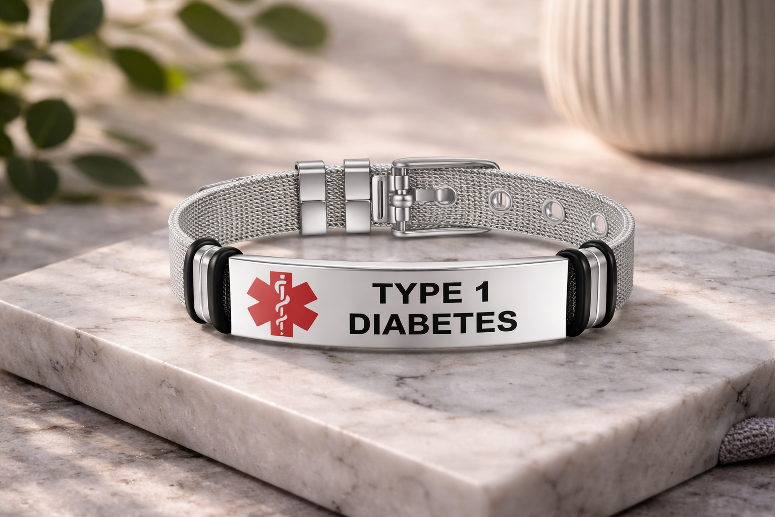 Type 1 Diabetes stainless steel bracelet