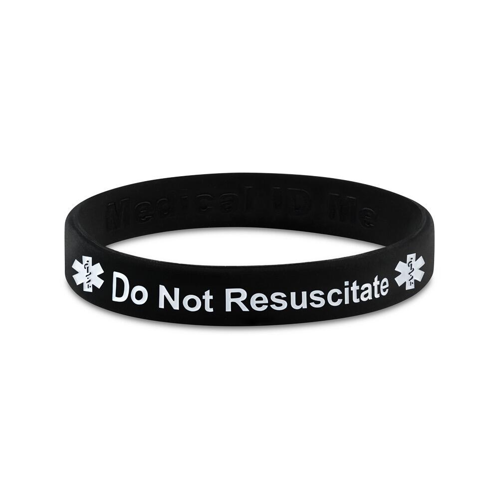 black do not resuscitate wristband