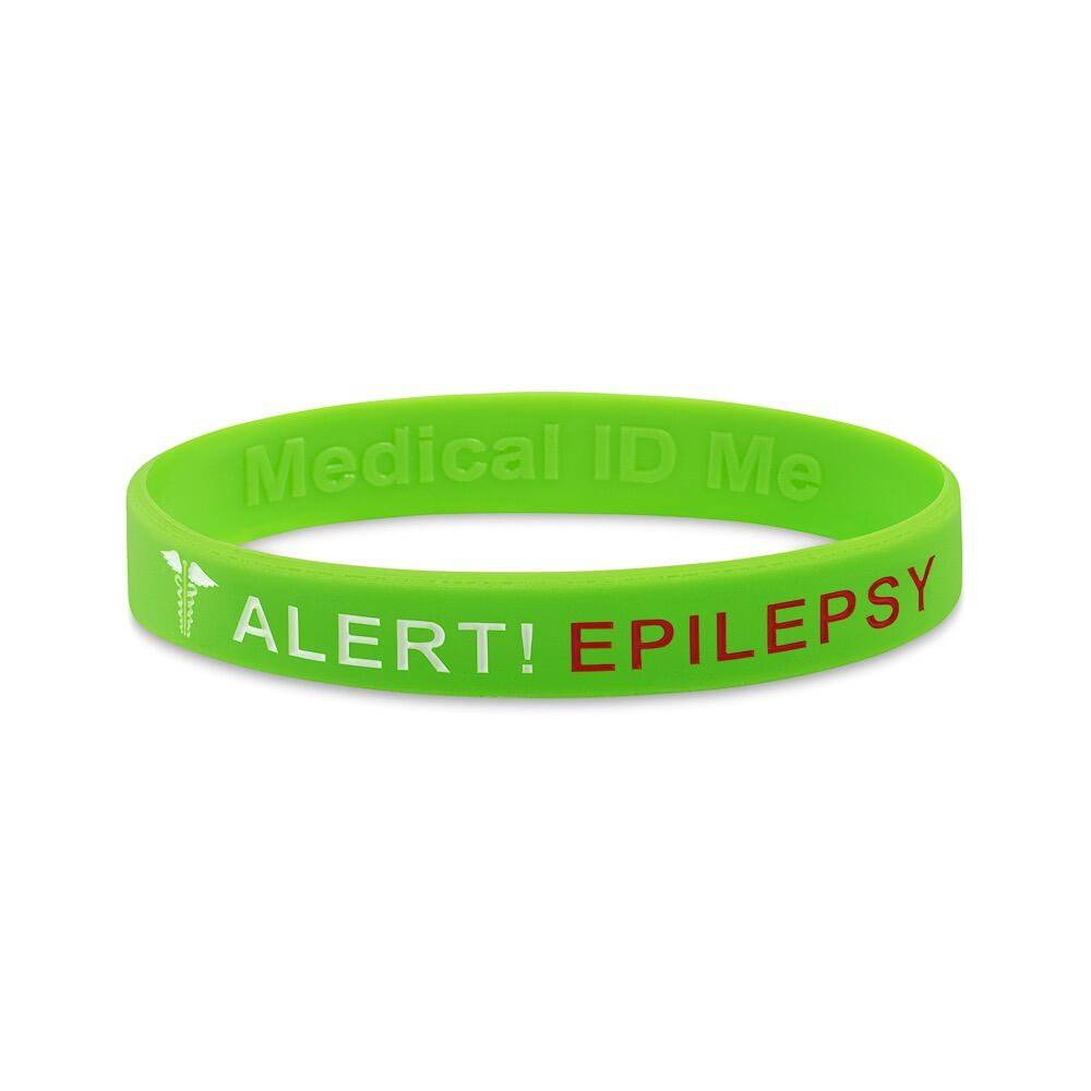 Green Alert Epilepsy Silicone Wristband