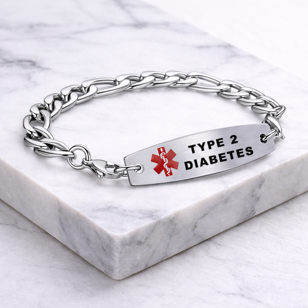 large type 2 diabetic bracelet