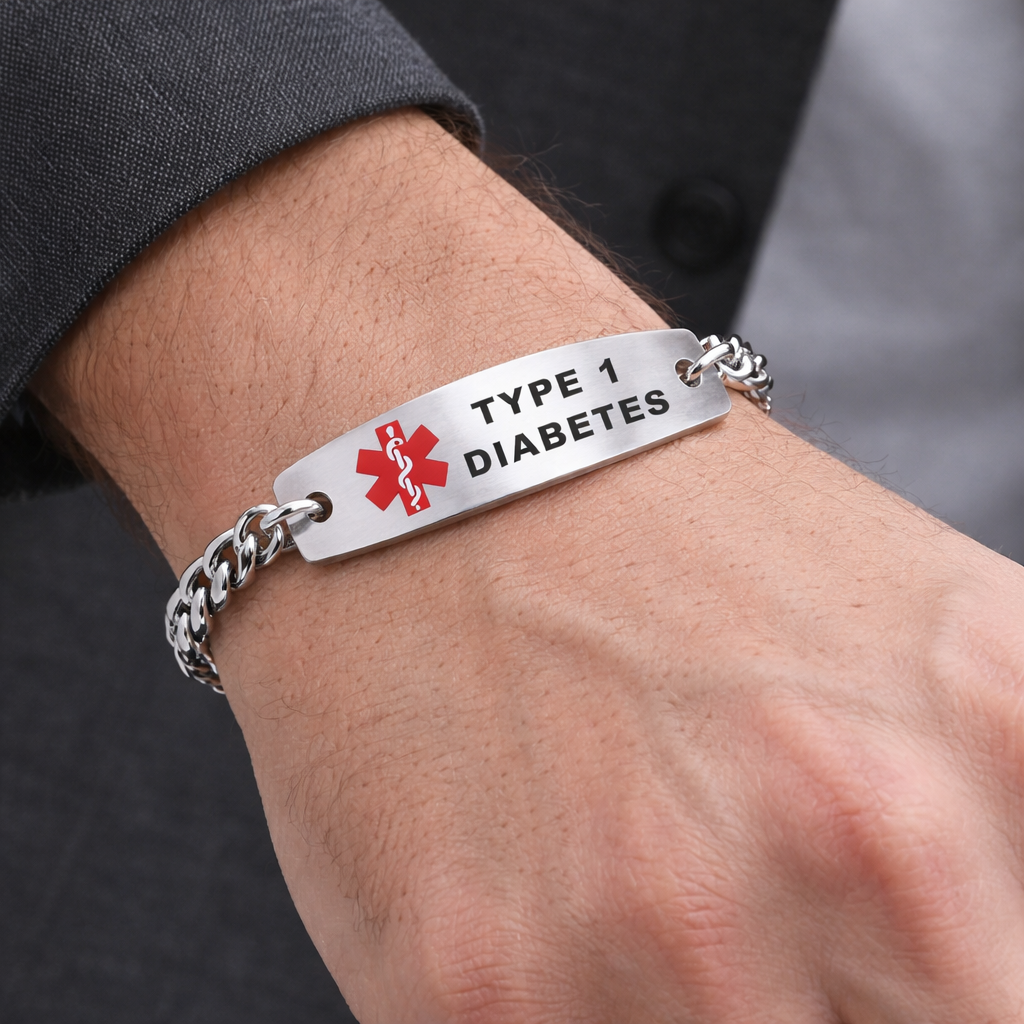type 1 diabetes bracelet for men