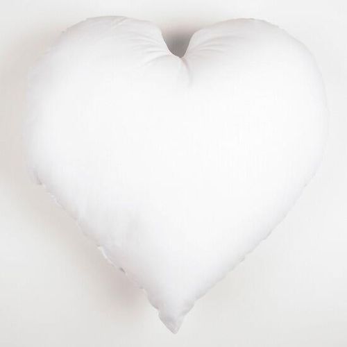 White large heart cushion pad