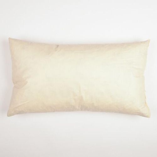 Medium cream rectangle feather cushion pad