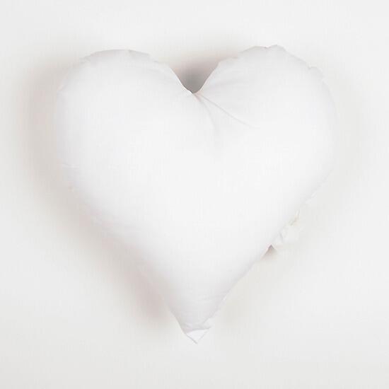 White small heart cushion pad