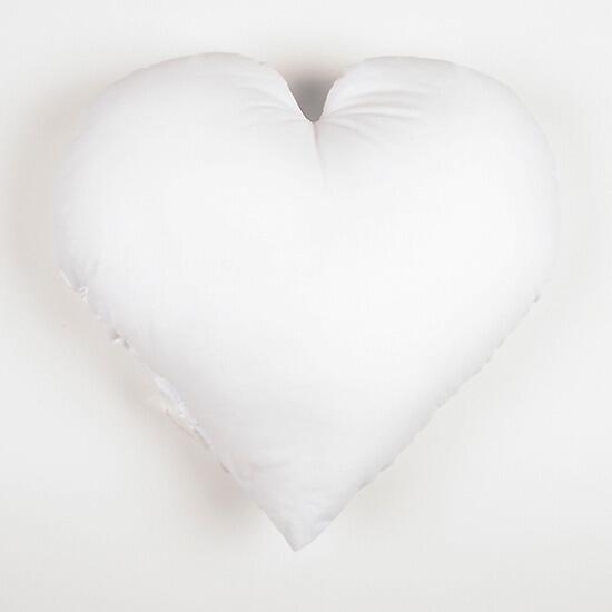 White medium heart cushion pad