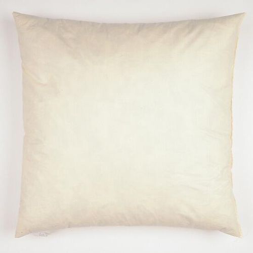 Large cream square feather cushion pad