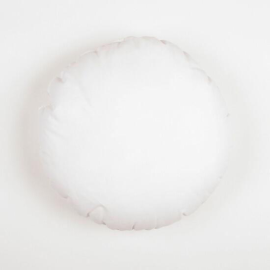 White small round cushion pad
