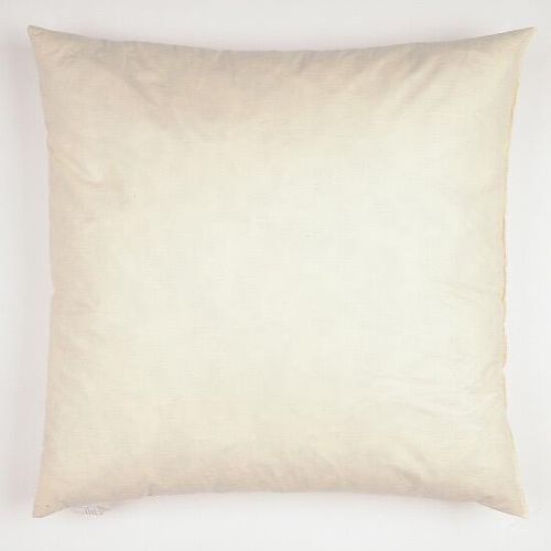 Small cream square feather cushion pad