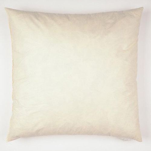 Medium cream square feather cushion pad