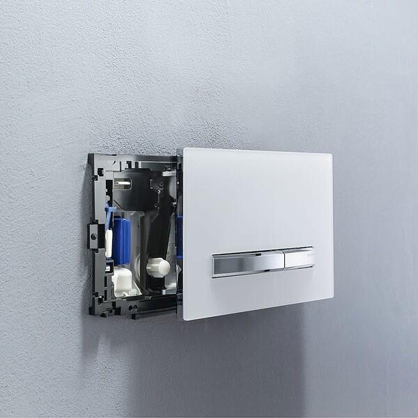 Geberit Sigma50 Dual Flush Plate – White & Chrome